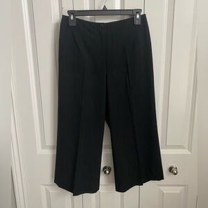 Talbots Stretch Black Wide-Leg Cropped Pants